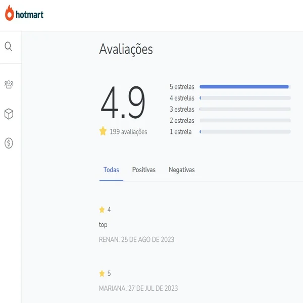resultado da avaliação feita por usuários do produto